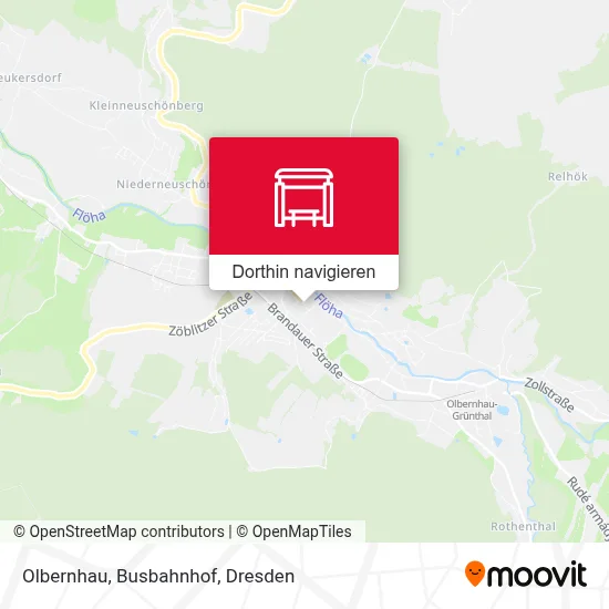 Olbernhau, Busbahnhof Karte