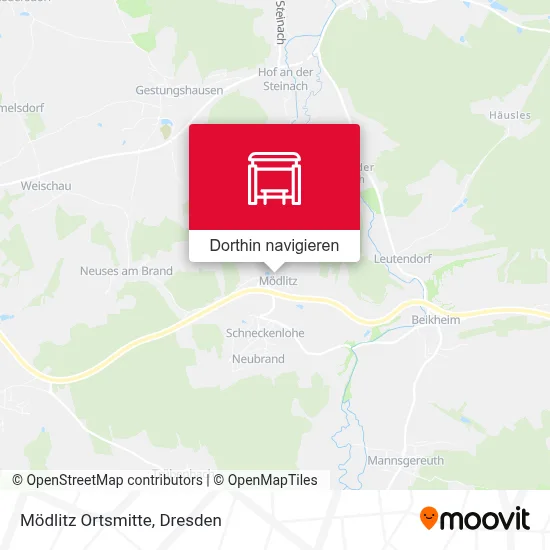 Mödlitz Ortsmitte Karte