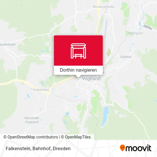 Falkenstein, Bahnhof Karte