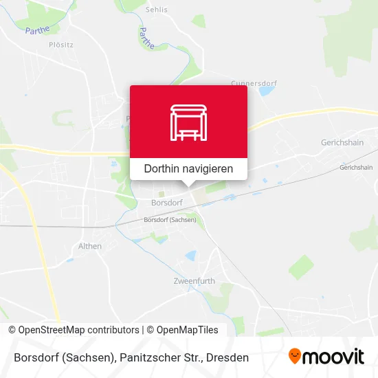 Borsdorf (Sachsen), Panitzscher Str. Karte