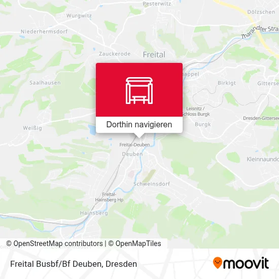 Freital Busbf/Bf Deuben Karte