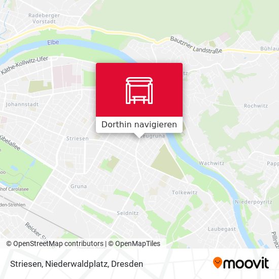 Striesen, Niederwaldplatz Karte