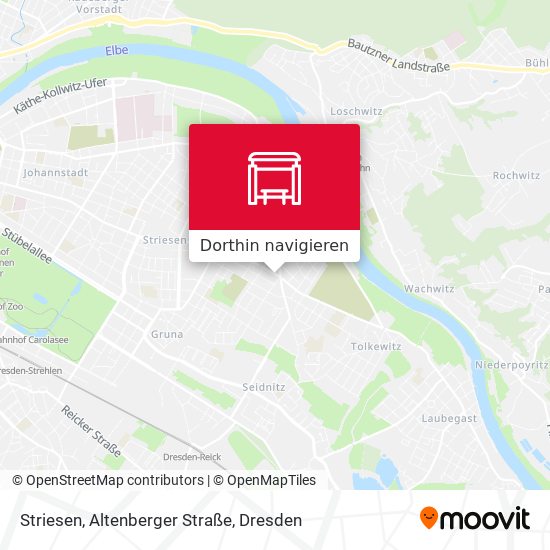 Striesen, Altenberger Straße Karte