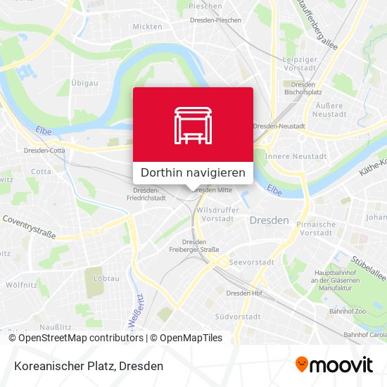 Koreanischer Platz Karte