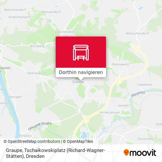 Graupe, Tschaikowskiplatz (Richard-Wagner-Stätten) Karte
