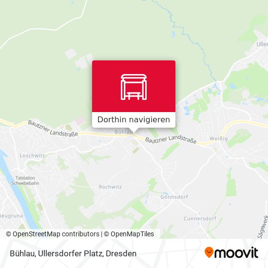 Bühlau, Ullersdorfer Platz Karte