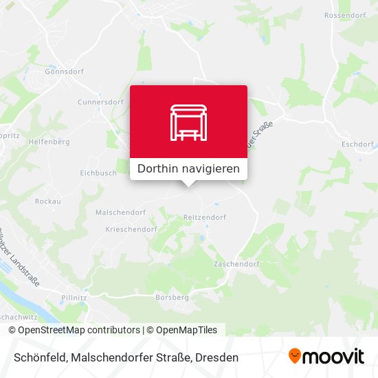Schönfeld, Malschendorfer Straße Karte