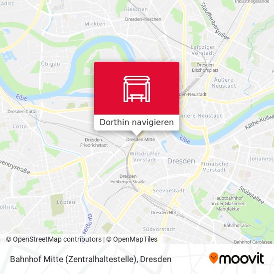 Bahnhof Mitte (Zentralhaltestelle) Karte