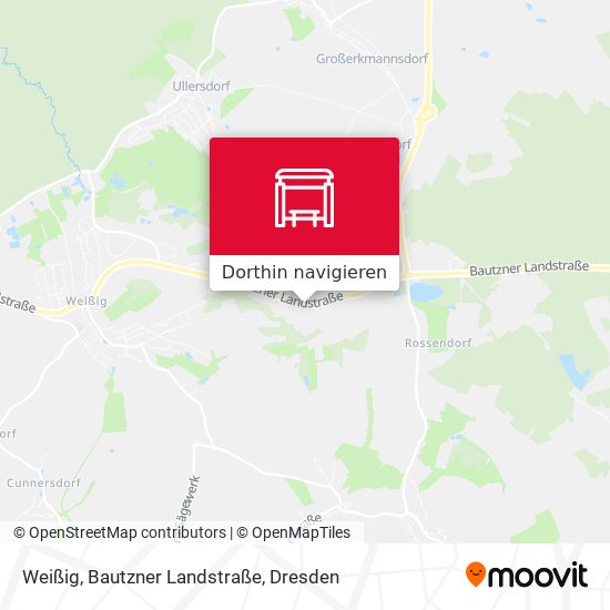 Weißig, Bautzner Landstraße Karte