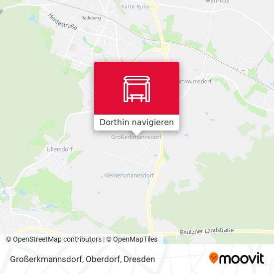 Großerkmannsdorf, Oberdorf Karte