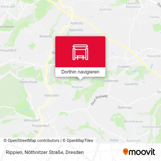 Rippien, Nöthnitzer Straße Karte