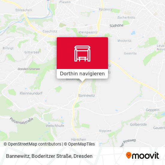 Bannewitz, Boderitzer Straße Karte