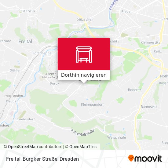 Freital, Burgker Straße Karte