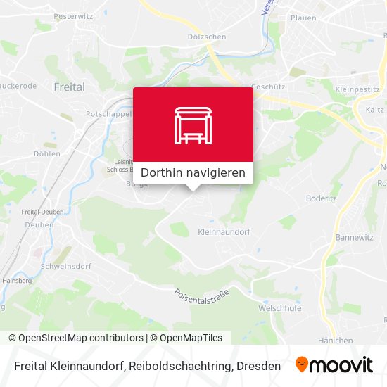 Freital Kleinnaundorf, Reiboldschachtring Karte