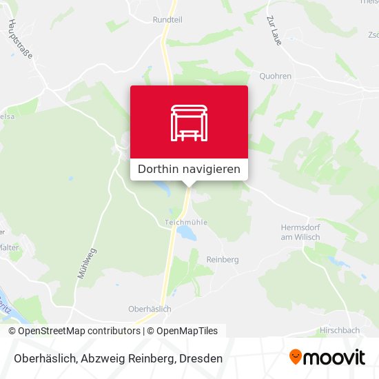 Oberhäslich, Abzweig Reinberg Karte