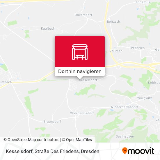 Kesselsdorf, Straße Des Friedens Karte