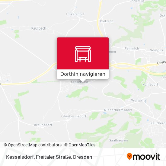 Kesselsdorf, Freitaler Straße Karte