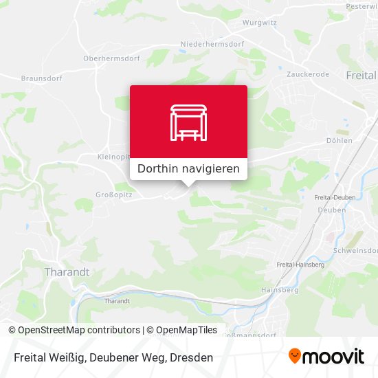 Freital Weißig, Deubener Weg Karte