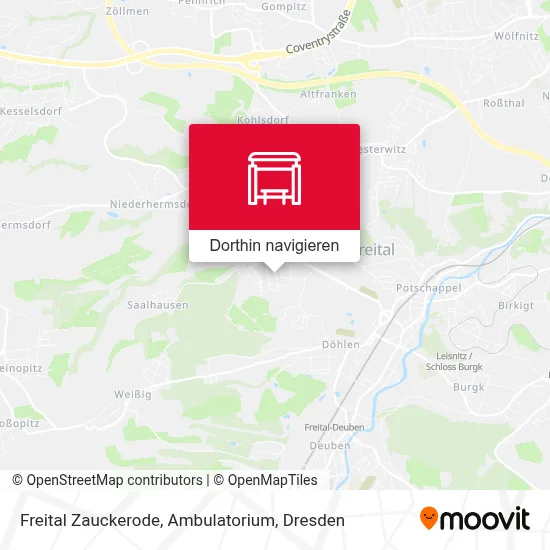 Freital Zauckerode, Ambulatorium Karte