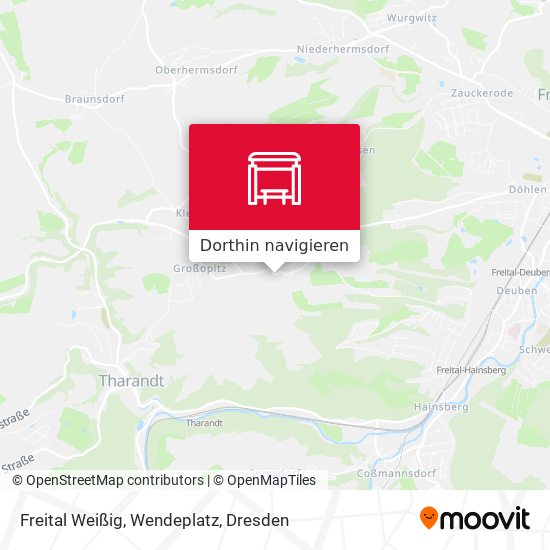Freital Weißig, Wendeplatz Karte
