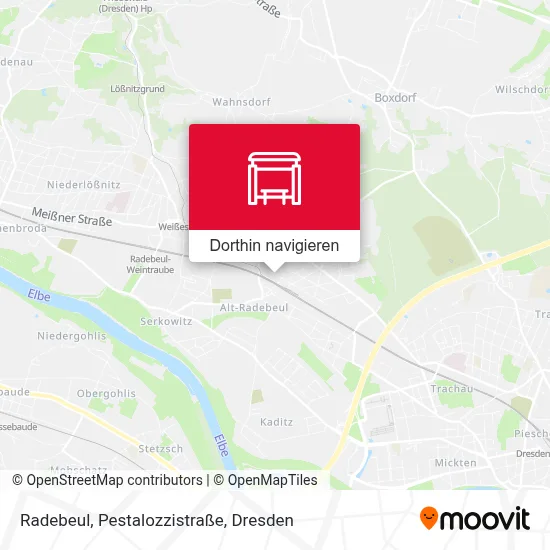 Radebeul, Pestalozzistraße Karte