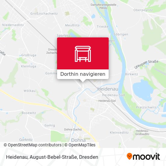Heidenau, August-Bebel-Straße Karte
