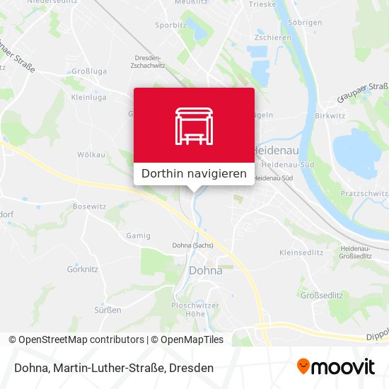 Dohna, Martin-Luther-Straße Karte