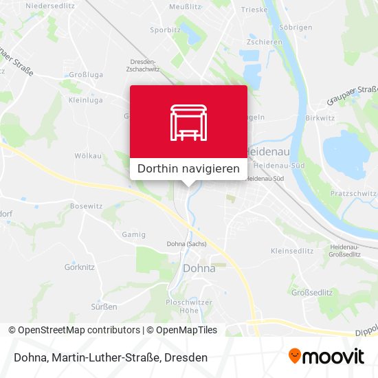 Dohna, Martin-Luther-Straße Karte