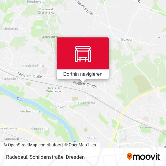 Radebeul, Schildenstraße Karte