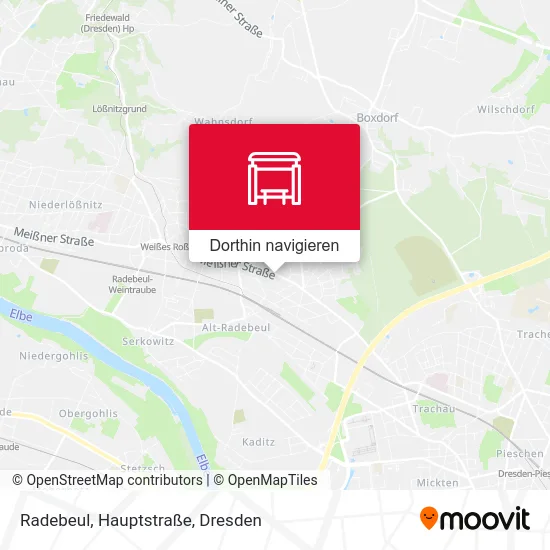 Radebeul, Hauptstraße Karte