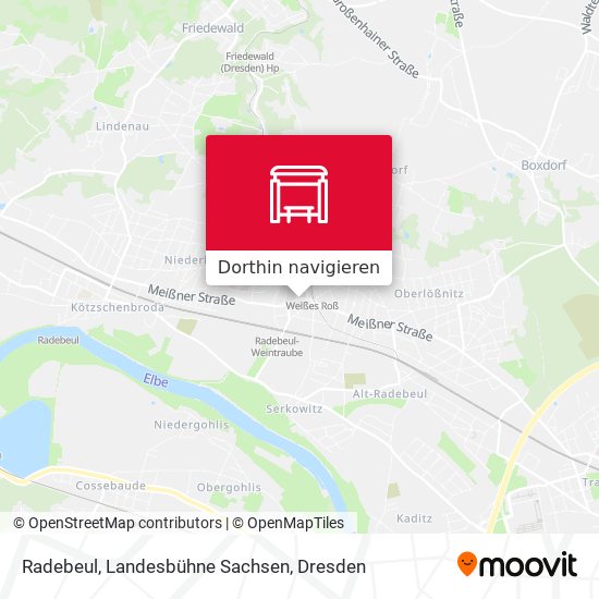 Radebeul, Landesbühne Sachsen Karte