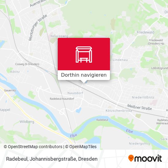 Radebeul, Johannisbergstraße Karte