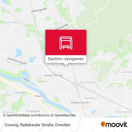 Coswig, Radebeuler Straße Karte