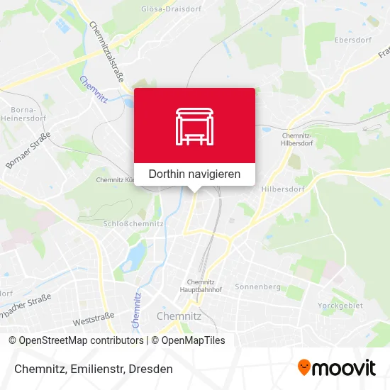 Chemnitz, Emilienstr Karte