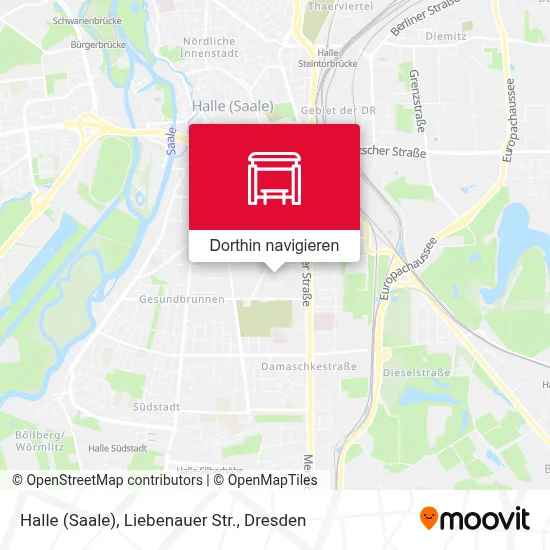 Halle (Saale), Liebenauer Str. Karte
