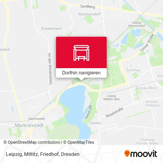 Leipzig, Miltitz, Friedhof Karte