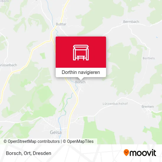 Borsch, Ort Karte