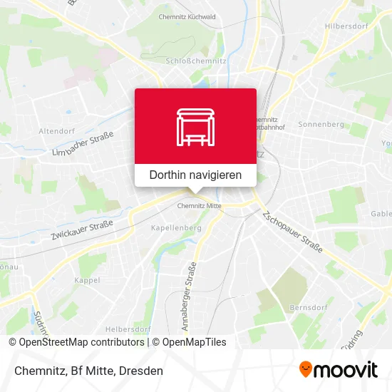 Chemnitz, Bf Mitte Karte