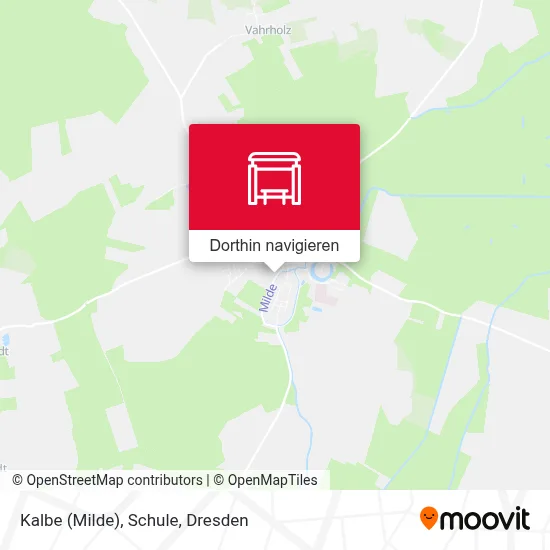 Kalbe (Milde), Schule Karte