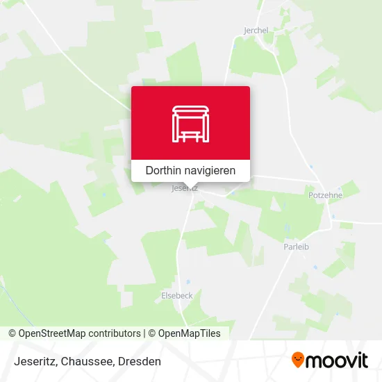 Jeseritz, Chaussee Karte