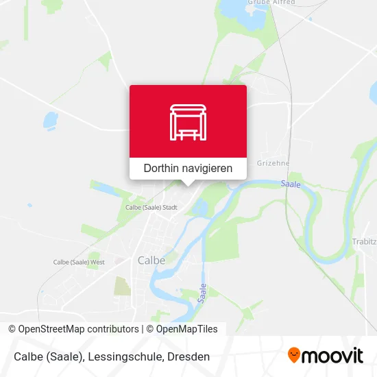 Calbe (Saale), Lessingschule Karte