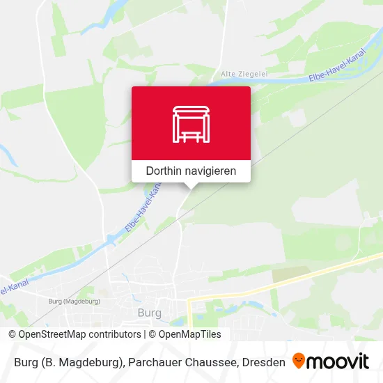 Burg (B. Magdeburg), Parchauer Chaussee Karte