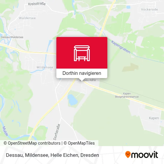 Dessau, Mildensee, Helle Eichen Karte