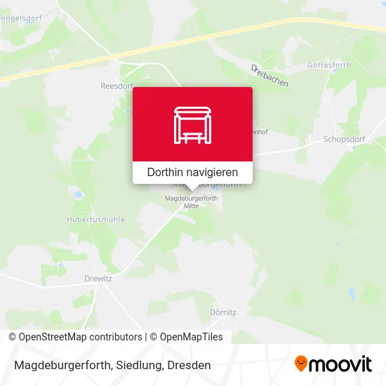 Magdeburgerforth, Siedlung Karte