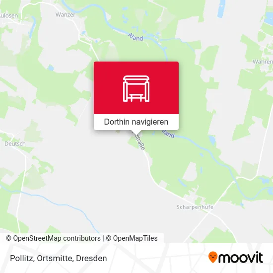 Pollitz, Ortsmitte Karte