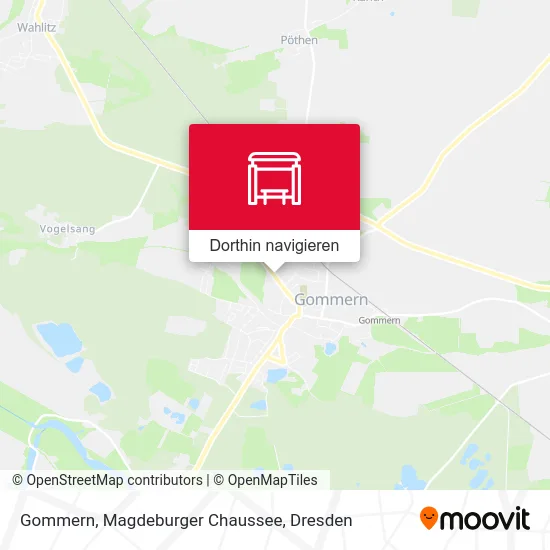 Gommern, Magdeburger Chaussee Karte