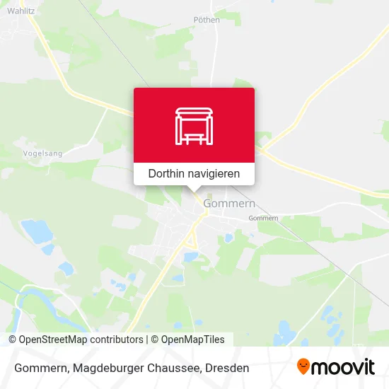 Gommern, Magdeburger Chaussee Karte