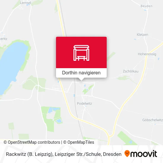 Rackwitz (B. Leipzig), Leipziger Str. / Schule Karte