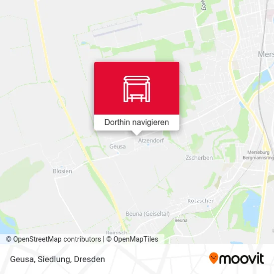 Geusa, Siedlung Karte