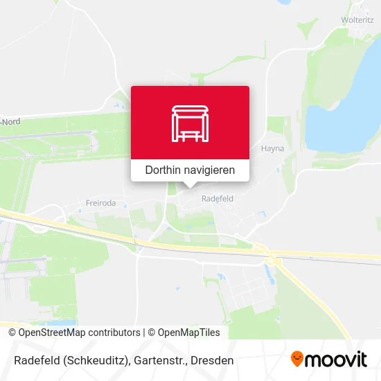 Radefeld (Schkeuditz), Gartenstr. Karte